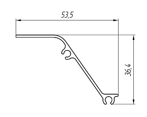 Aluminum profile for air conditioning and ventilation systems AT-1910