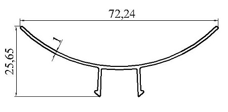 Алюминиевый профиль по индивидуальным чертежам заказчиков АТ-7755
