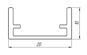 Алюминиевый профиль для москитных сеток АТ-4813