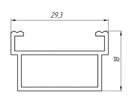 Алюминиевый профиль для систем антискольжения и грязезащиты АТ-4126