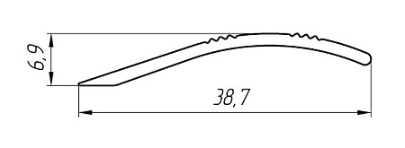 Алюминиевый профиль для порогов АТ-1099