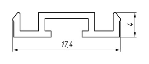 Алюминиевый профиль для москитных сеток АТ-4817