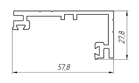 Алюминиевый профиль для остекления балконов, лоджий, витражей АТ-6761