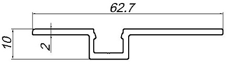 Алюминиевый профиль по индивидуальным чертежам заказчиков АТ-8122