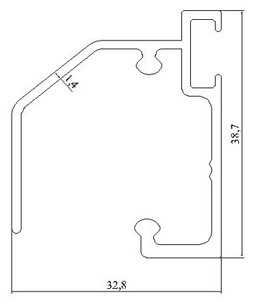 Алюминиевый профиль по индивидуальным чертежам заказчиков АТ-8093