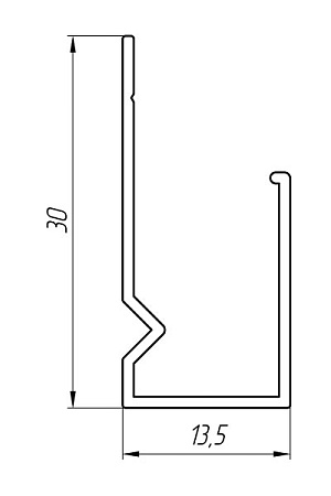 Алюминиевый профиль для гипсовиниловых панелей АТ-4294