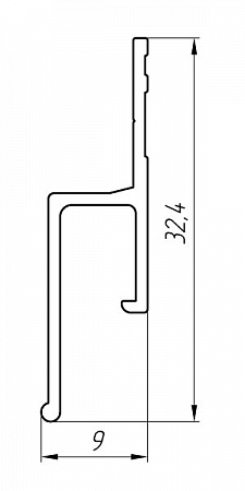 Алюминиевый профиль для натяжных потолков АТ-6757