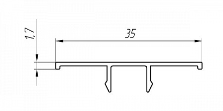 Алюминиевый профиль для гипсовиниловых панелей АТ-4236