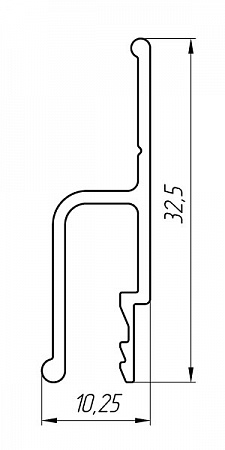 Алюминиевый профиль для натяжных потолков АТ-7020