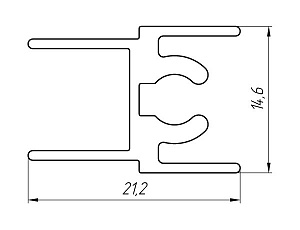 Алюминиевый профиль для шкафов-купе АТ-2716