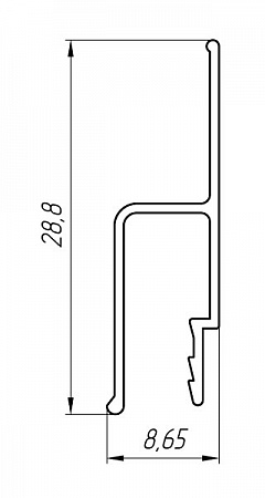 Алюминиевый профиль для натяжных потолков АТ-6645