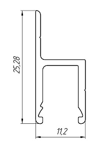 Алюминиевый профиль для натяжных потолков АТ-5933