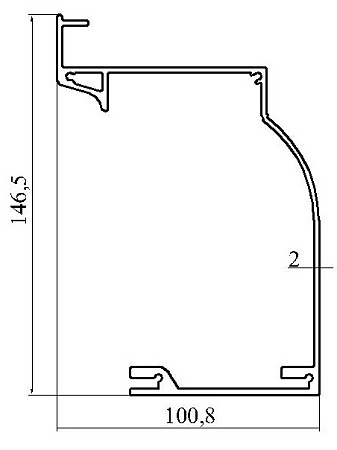 Алюминиевый профиль по индивидуальным чертежам заказчиков АТ-7970