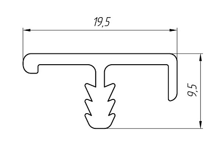 Алюминиевый профиль для окантовки и стыков АТ-2253
