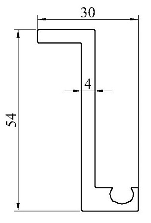 Алюминиевый профиль по индивидуальным чертежам заказчиков АТ-7804