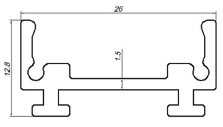 Алюминиевый профиль по индивидуальным чертежам заказчиков АТ-8167