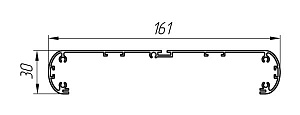 Aluminum profile for cable channels and light boxes AT-4594