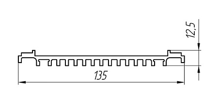 Алюминиевый профиль для радиаторов охлаждения АТ-2350