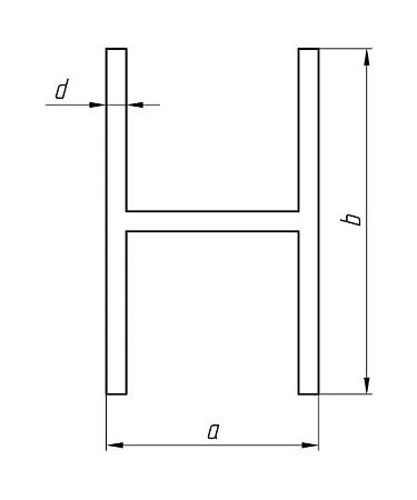 Алюминиевый Двутавр (H-образный) АТ-6030