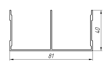 Алюминиевый профиль для шкафов-купе АТ-2711