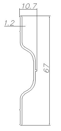 Алюминиевый профиль по индивидуальным чертежам заказчиков АТ-8168