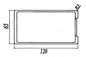 Aluminum profile for cable channels and light boxes AT-1998