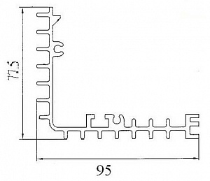 Aluminum profile for cooling radiators AT-897