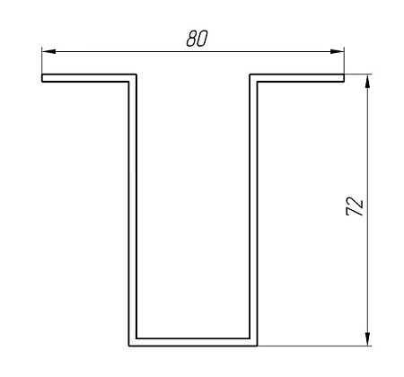 Алюминиевый профиль по индивидуальным чертежам заказчиков АТ-2952
