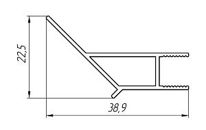 Алюминиевый профиль для душевых кабин АТ-5471