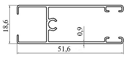 Алюминиевый профиль для остекления балконов, лоджий, витражей АТ-7159