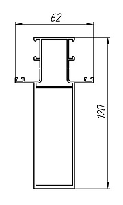 Алюминиевый профиль для остекления балконов, лоджий, витражей АТ-3852
