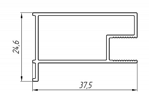 Алюминиевый профиль для душевых кабин АТ-5474