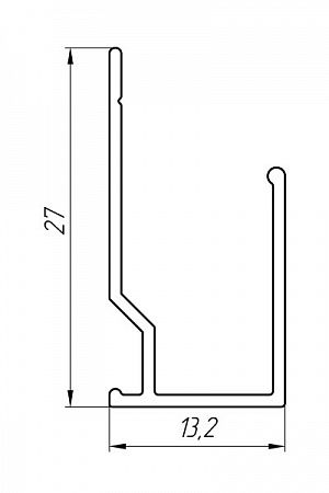 Алюминиевый профиль для гипсовиниловых панелей АТ-6429