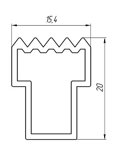 Aluminiumprofil für Antirutsch- und Schmutzschutzsysteme AT-4174