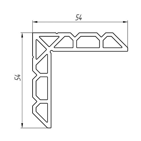 Алюминиевый профиль для закладных и сухарей АТ-2634