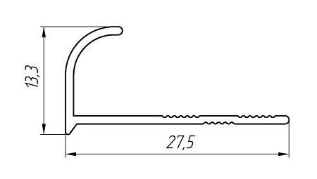 Алюминиевый профиль для окантовки и стыков АТ-3596