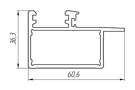 Алюминиевый профиль по индивидуальным чертежам заказчиков АТ-2871