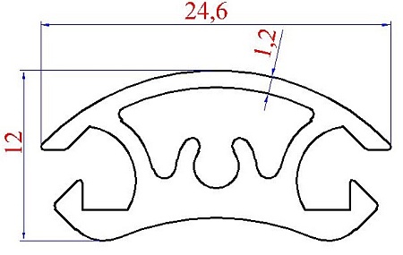 Алюминиевый профиль по индивидуальным чертежам заказчиков АТ-8189