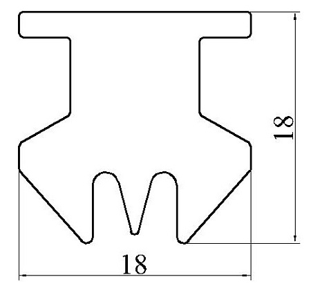 Алюминиевый профиль по индивидуальным чертежам заказчиков АТ-7911