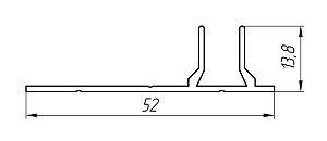 Алюминиевый профиль для остекления балконов, лоджий, витражей АТ-3707