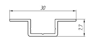 Алюминиевый профиль для гипсовиниловых панелей АТ-4239