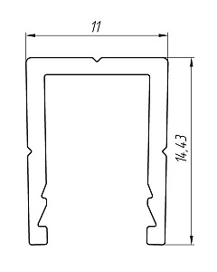 Алюминиевый профиль для натяжных потолков АТ-5450