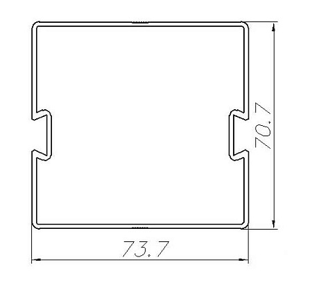 Алюминиевый профиль по индивидуальным чертежам заказчиков АТ-2933