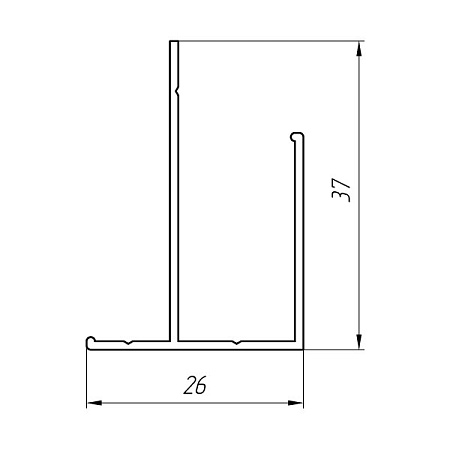 Алюминиевый профиль для гипсовиниловых панелей АТ-1338