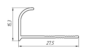 Aluminum profile for edging and docking AT-3595