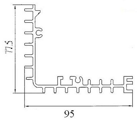 Алюминиевый профиль для радиаторов охлаждения АТ-897