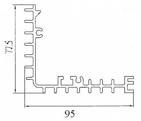 Алюминиевый профиль для радиаторов охлаждения АТ-897