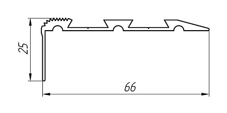 Алюминиевый профиль для порогов АТ-1363