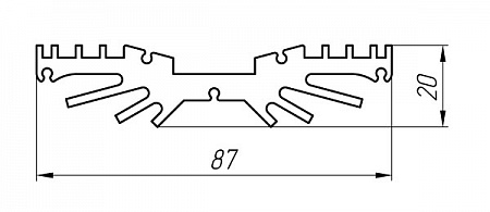 Алюминиевый профиль для радиаторов охлаждения АТ-876