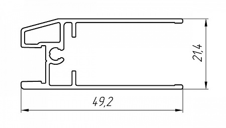 Алюминиевый профиль для шкафов-купе АТ-2673